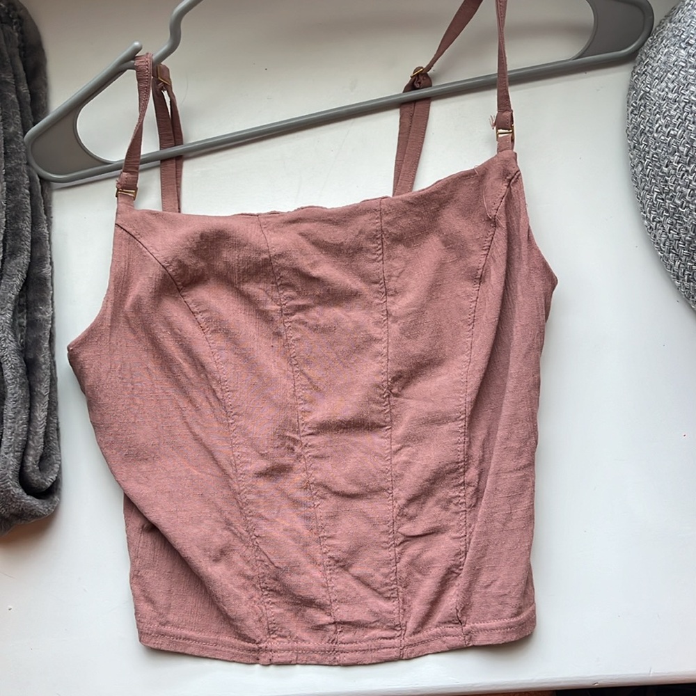 Free people pink top size small
